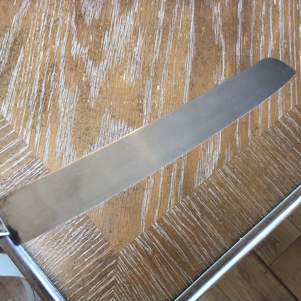 Wedding Cake Knife 13” Stainless Steel Silver Clear Acrylic Handle